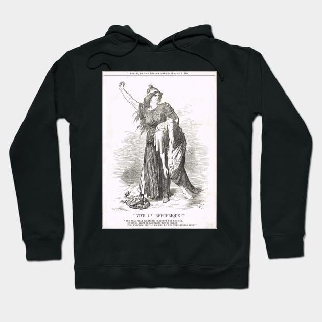 Vive La Republique Punch cartoon 1894 Hoodie by artfromthepast